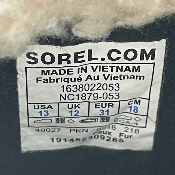 Kids Sorel Yoot Pac Waterproof Insulated Snow Boots, size 13 - Picture 6 of 6